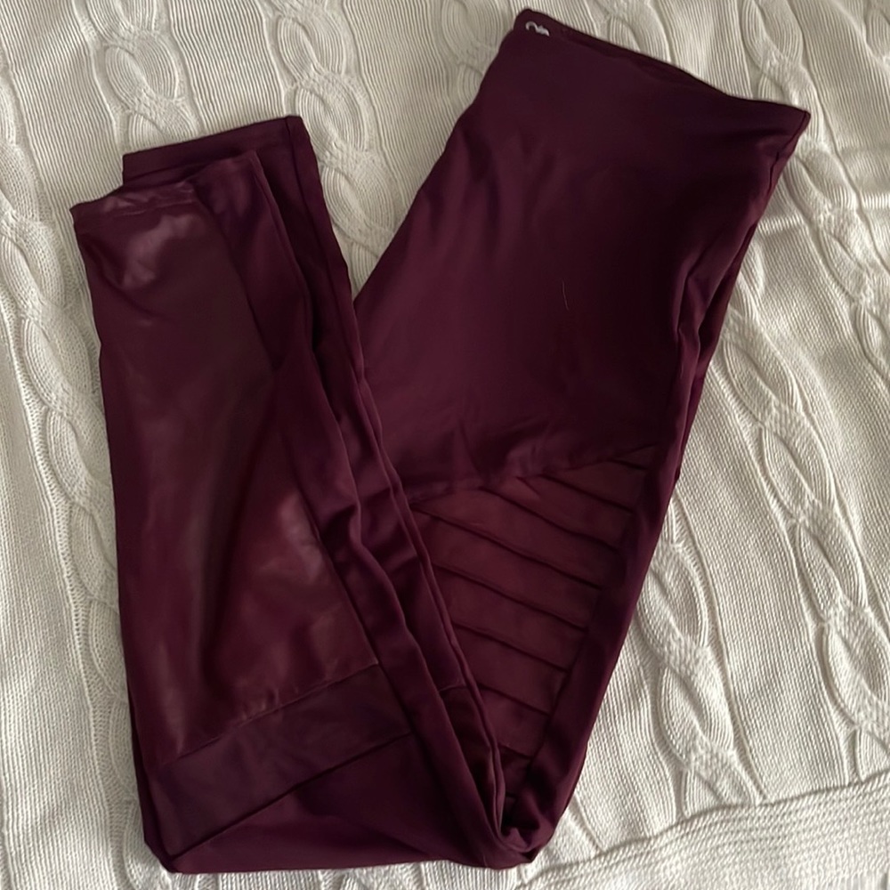 Urban Planet ‘Infinity Energy’ Burgundy Moto Leggings size XL